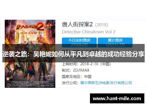 逆袭之路:吴艳妮如何从平凡到卓越的成功经验分享 逆袭之路:吴艳妮如何从平凡到卓越的成功经验分享